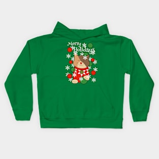 Merry Holidays Sweater Cat Kids Hoodie